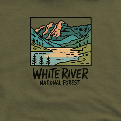 White River National Forest Hoodie Adventure and Outdoors Themed Hoodie