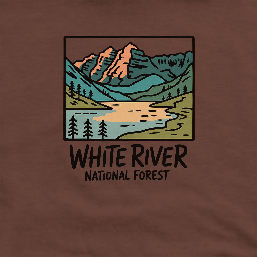 White River National Forest Hoodie Adventure and Outdoors Themed Hoodie