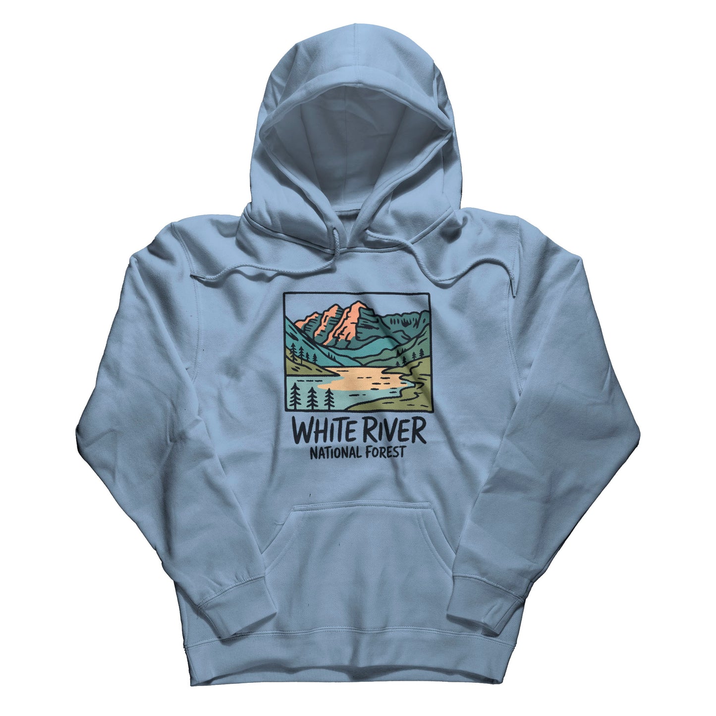 White River National Forest Hoodie Adventure and Outdoors Themed Hoodie