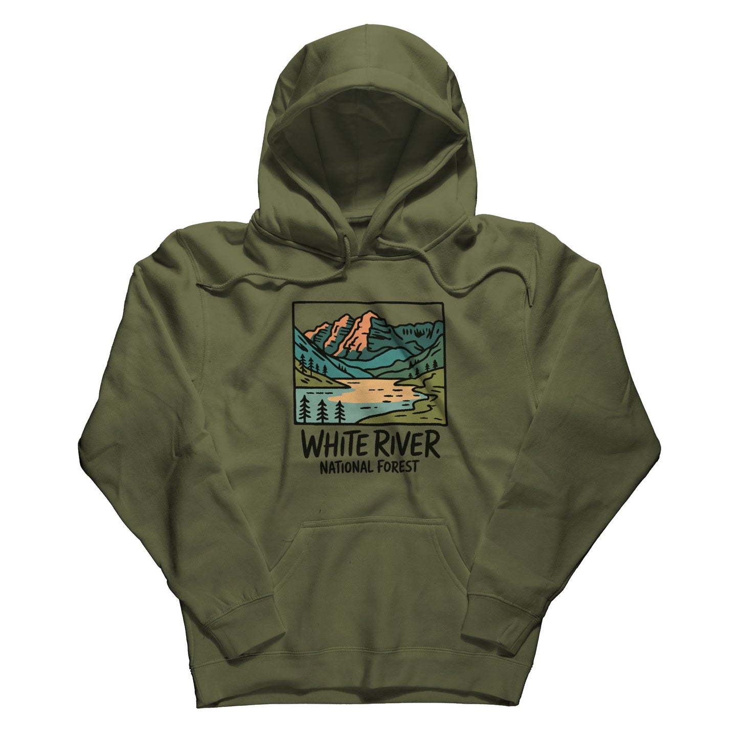 White River National Forest Hoodie Adventure and Outdoors Themed Hoodie
