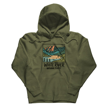 White River National Forest Hoodie Adventure and Outdoors Themed Hoodie