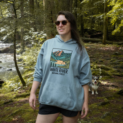 White River National Forest Hoodie Adventure and Outdoors Themed Hoodie