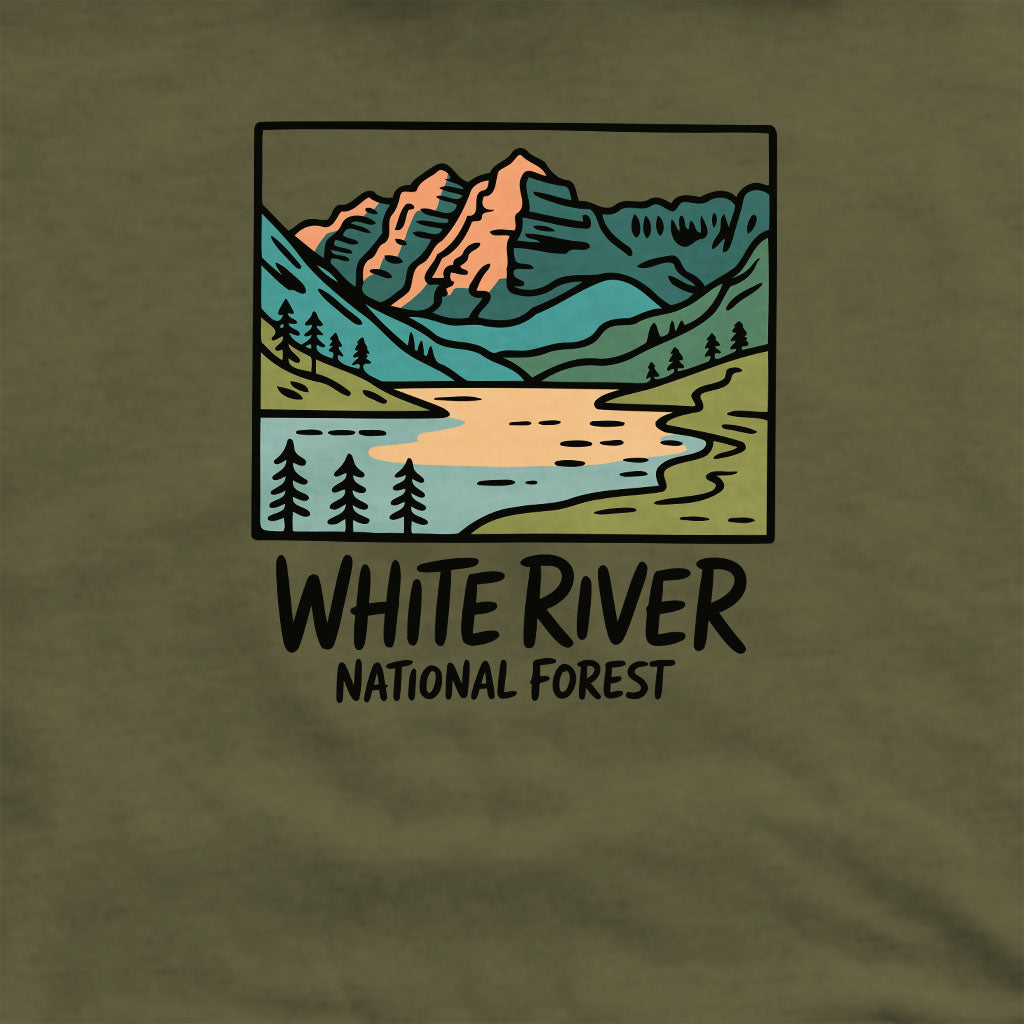 White River National Forest Crewneck Sweatshirt Adventure and Outdoors Themed Sweatshirt