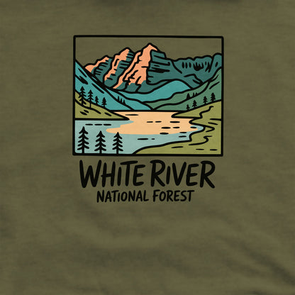 White River National Forest Crewneck Sweatshirt Adventure and Outdoors Themed Sweatshirt