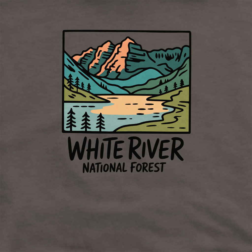 White River National Forest Crewneck Sweatshirt Adventure and Outdoors Themed Sweatshirt