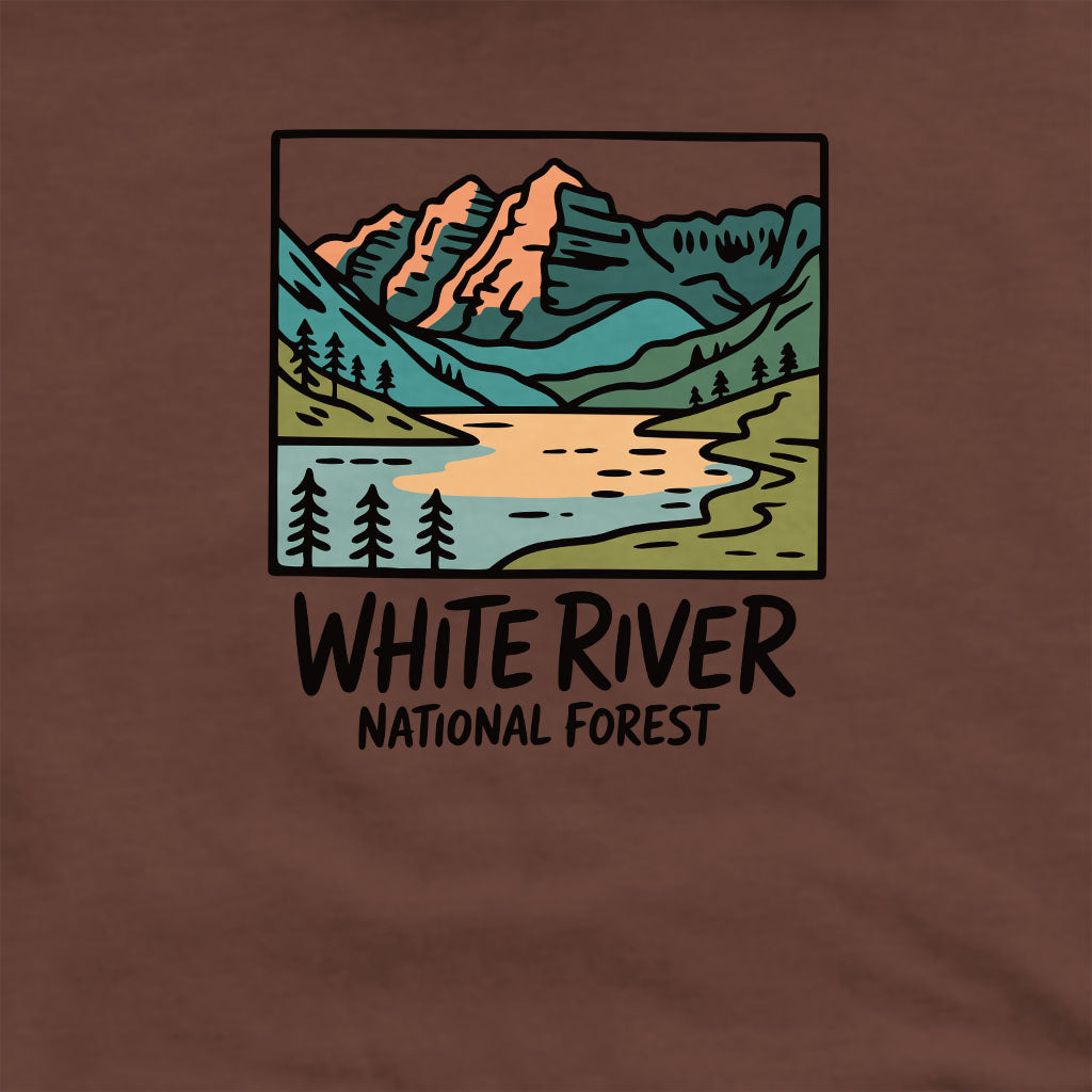 White River National Forest Crewneck Sweatshirt Adventure and Outdoors Themed Sweatshirt