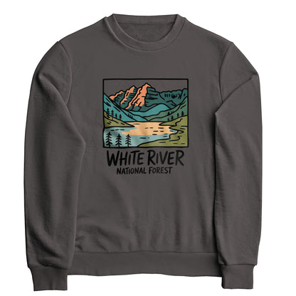 White River National Forest Crewneck Sweatshirt Adventure and Outdoors Themed Sweatshirt