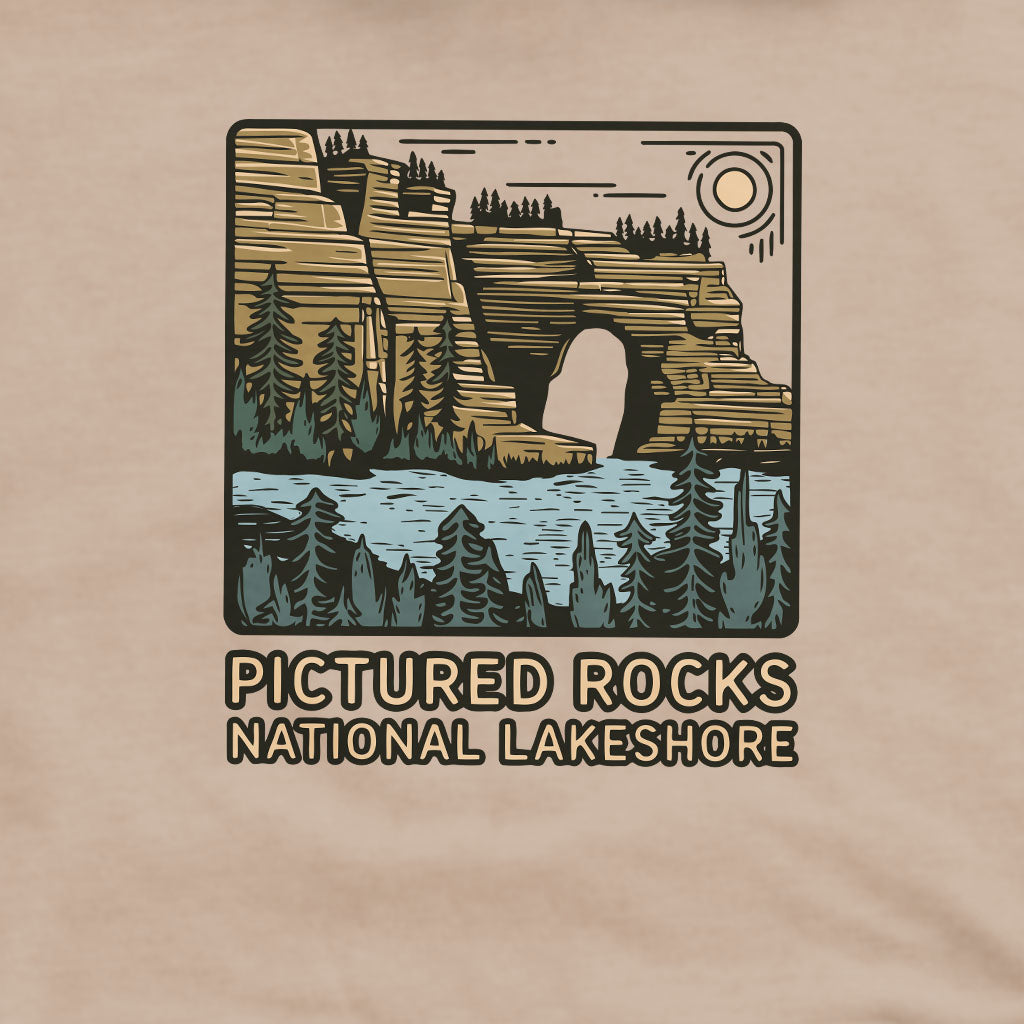 Pictured Rocks National Lakeshore Crewneck Sweatshirt Adventure and Outdoors Themed Sweatshirt