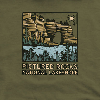 Pictured Rocks National Lakeshore Crewneck Sweatshirt Adventure and Outdoors Themed Sweatshirt