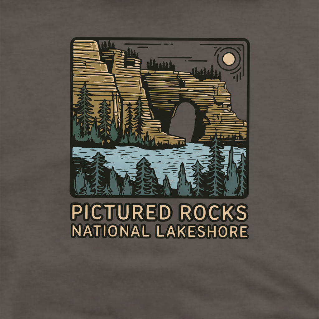 Pictured Rocks National Lakeshore Crewneck Sweatshirt Adventure and Outdoors Themed Sweatshirt