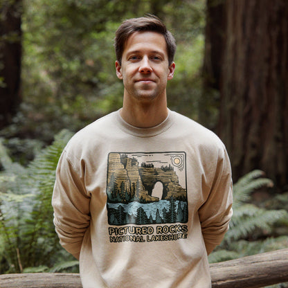 Pictured Rocks National Lakeshore Crewneck Sweatshirt Adventure and Outdoors Themed Sweatshirt