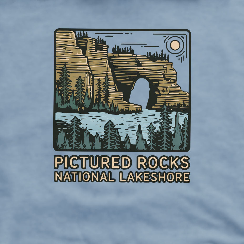 Pictured Rocks National Lakeshore Crewneck Sweatshirt Adventure and Outdoors Themed Sweatshirt