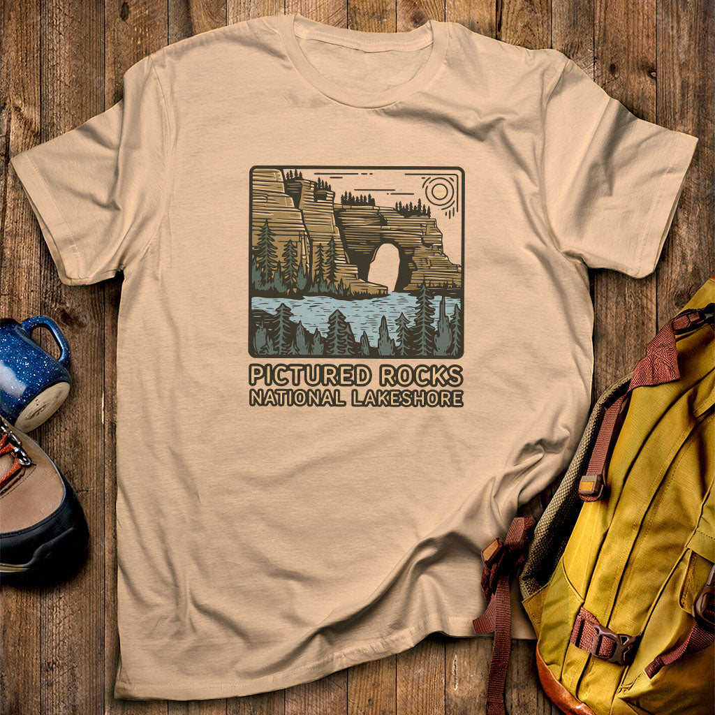 Pictured Rocks National Lakeshore T-Shirt Sand Adventure and Outdoors Themed T-Shirt