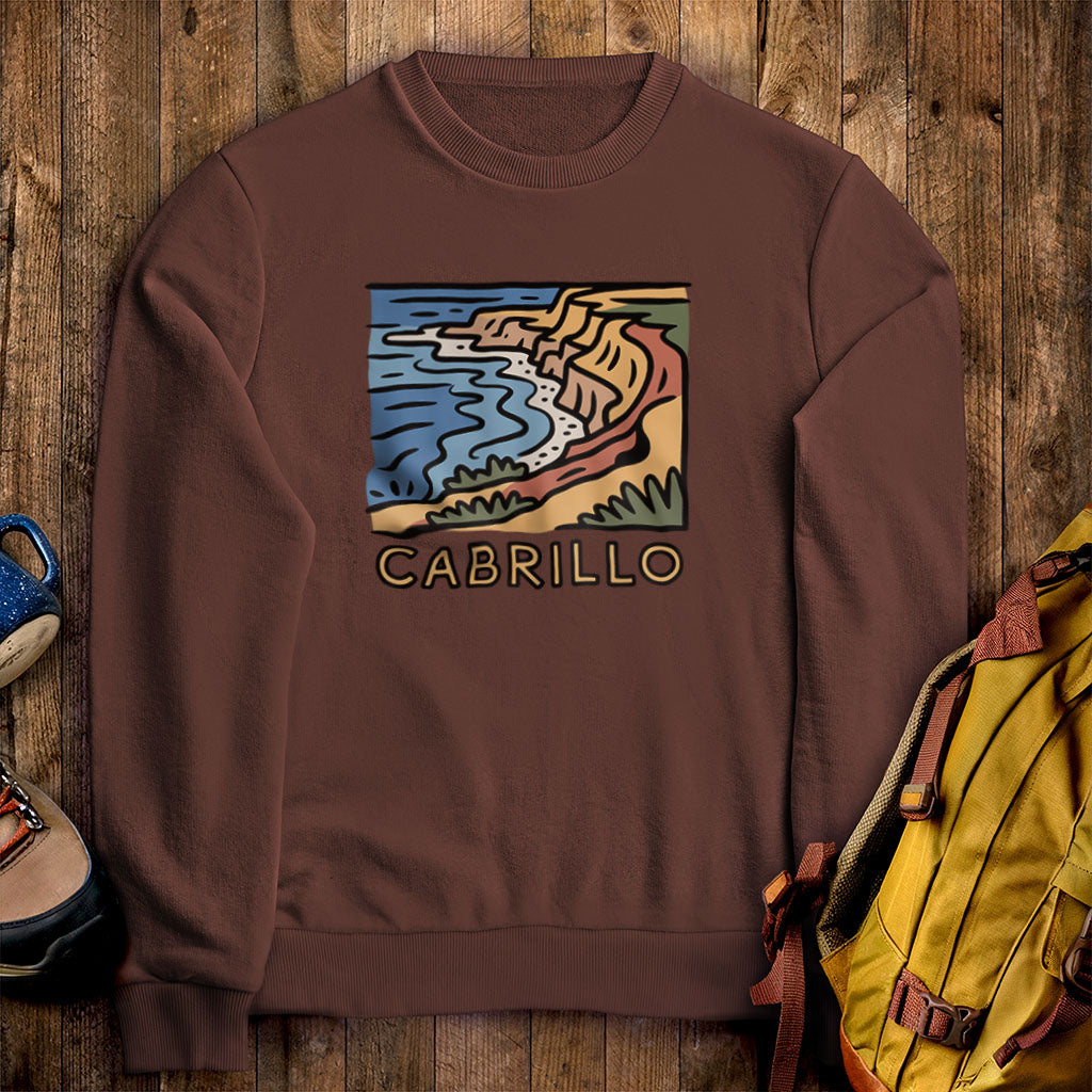 Cabrillo National Monument Crewneck Sweatshirt Cocoa Adventure and Outdoors Themed Sweatshirt