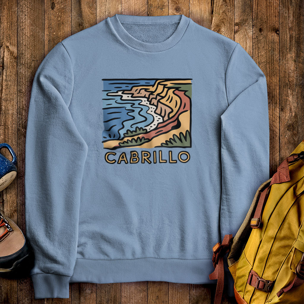 Cabrillo National Monument Crewneck Sweatshirt Stone Blue Adventure and Outdoors Themed Sweatshirt