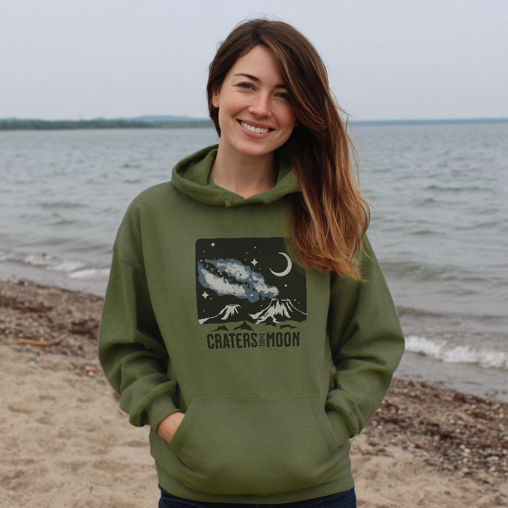 Craters of the Moon at Night Hoodie