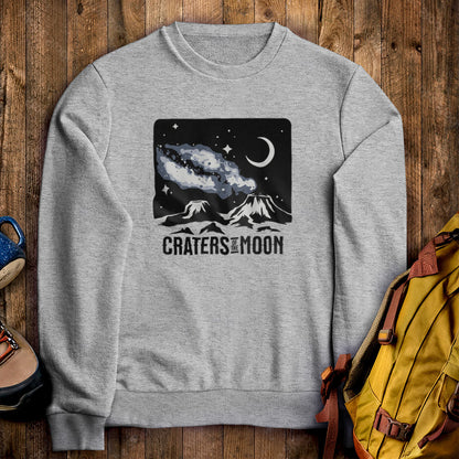 Craters of the Moon at Night Crewneck Sweatshirt