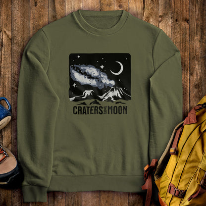 Craters of the Moon at Night Crewneck Sweatshirt