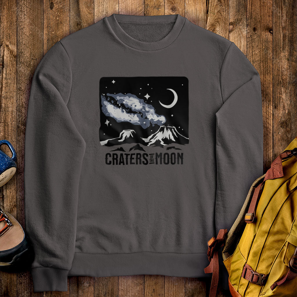 Craters of the Moon at Night Crewneck Sweatshirt