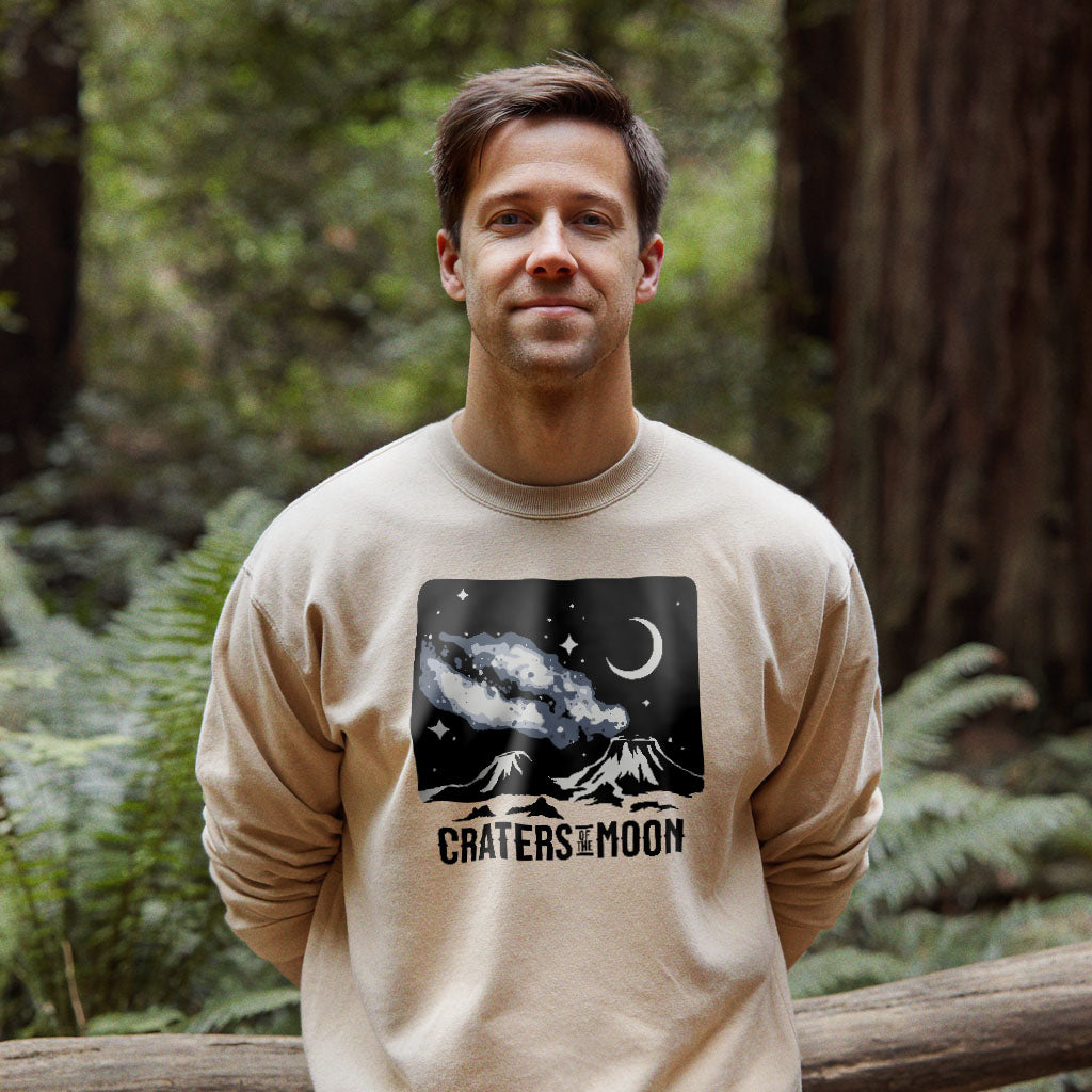 Craters of the Moon at Night Crewneck Sweatshirt