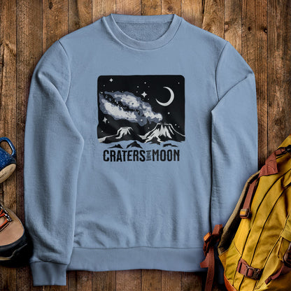 Craters of the Moon at Night Crewneck Sweatshirt