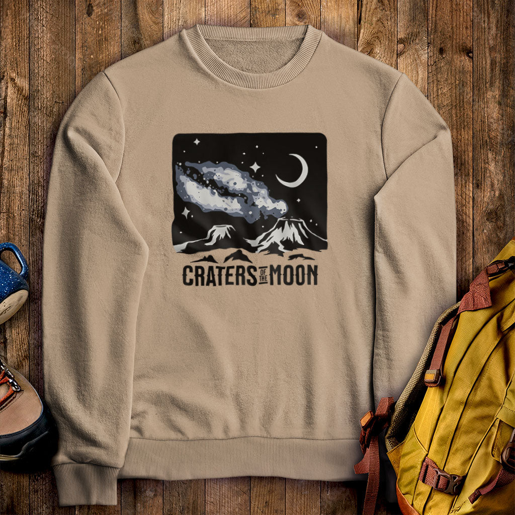 Craters of the Moon at Night Crewneck Sweatshirt