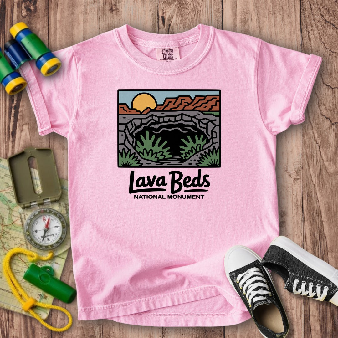 Lava Beds National Monument Kids Cotton T-Shirt