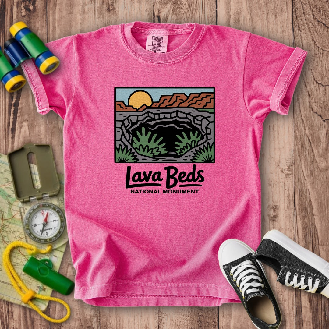 Lava Beds National Monument Kids Cotton T-Shirt