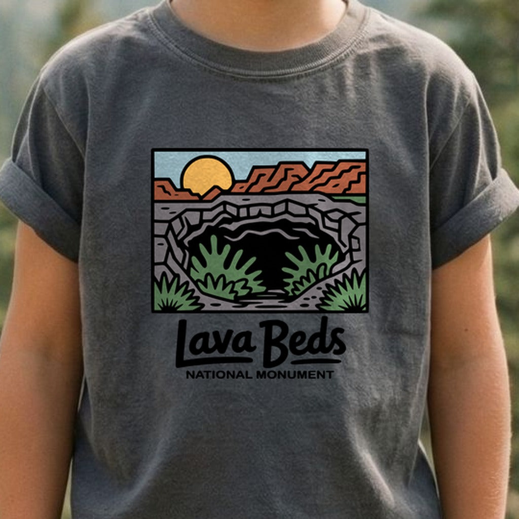 Lava Beds National Monument Kids Cotton T-Shirt
