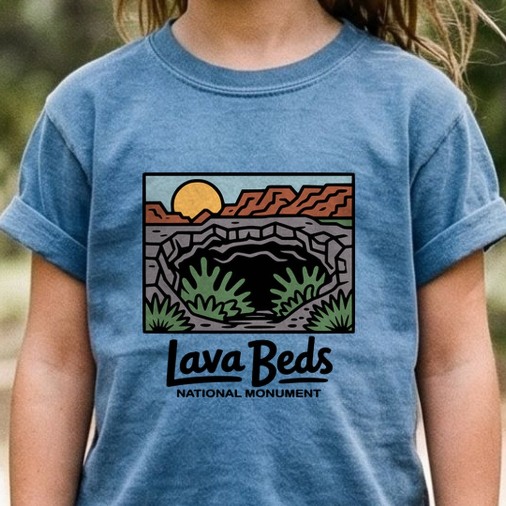 Lava Beds National Monument Kids Cotton T-Shirt