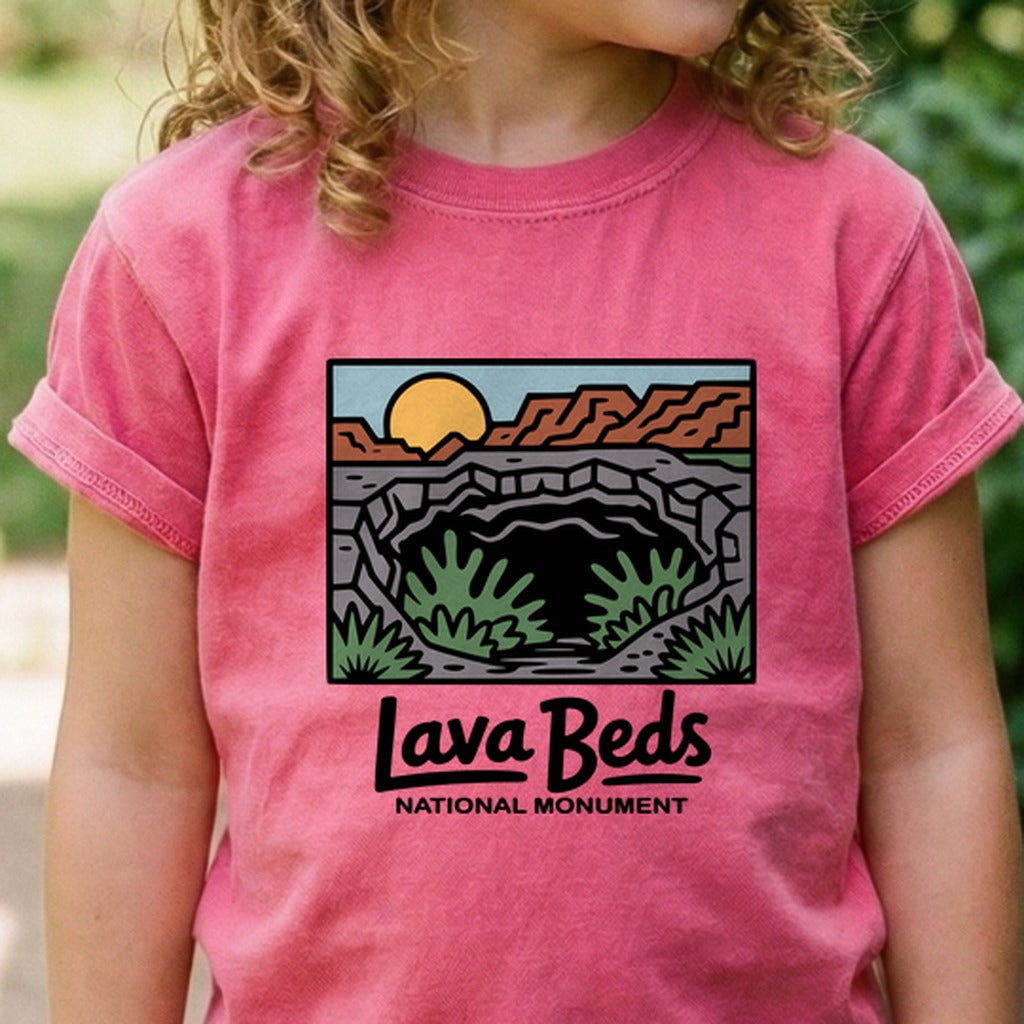 Lava Beds National Monument Kids Cotton T-Shirt