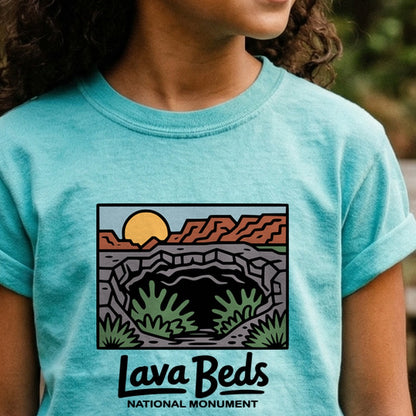 Lava Beds National Monument Kids Cotton T-Shirt