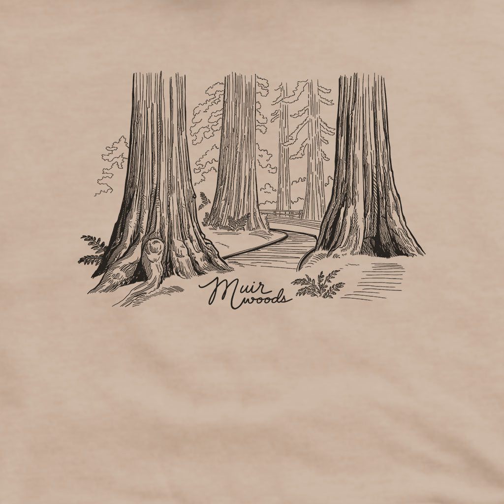 Muir Woods Line Drawing Hoodie