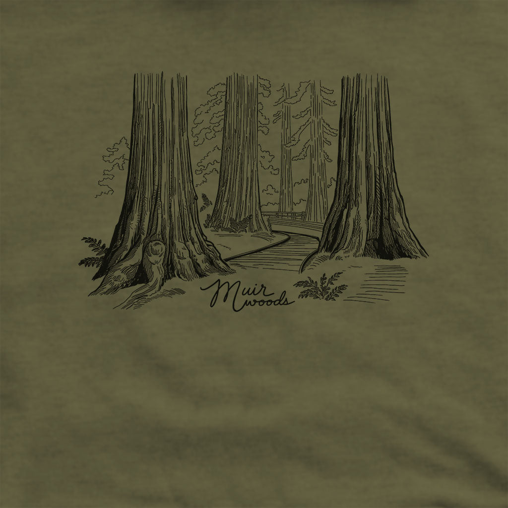 Muir Woods Line Drawing Hoodie