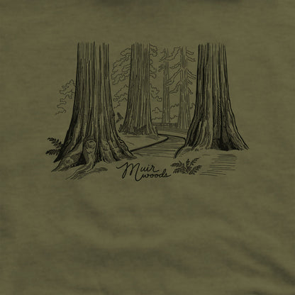 Muir Woods Line Drawing Hoodie