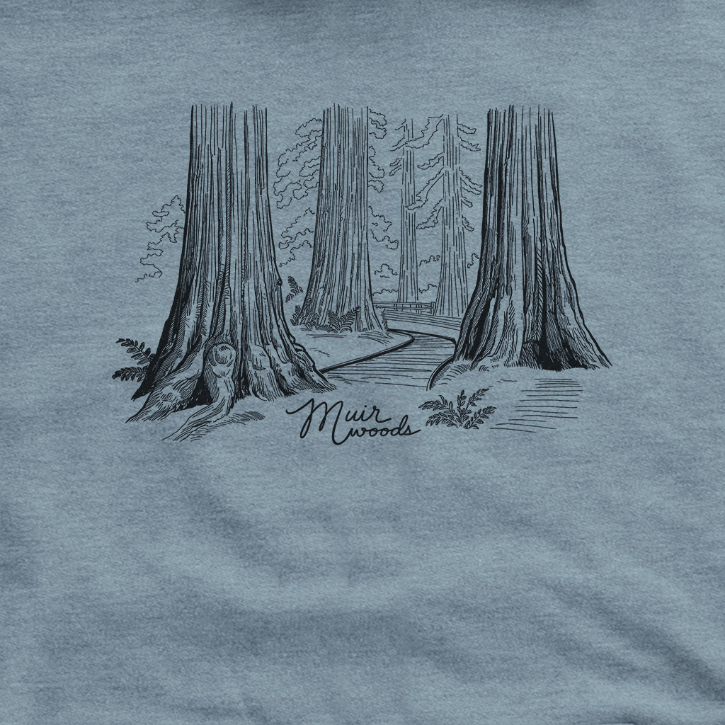 Muir Woods Line Drawing Hoodie