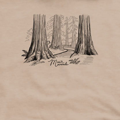 Muir Woods Line Drawing Crewneck Sweatshirt