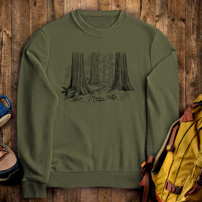 Muir Woods Line Drawing Crewneck Sweatshirt