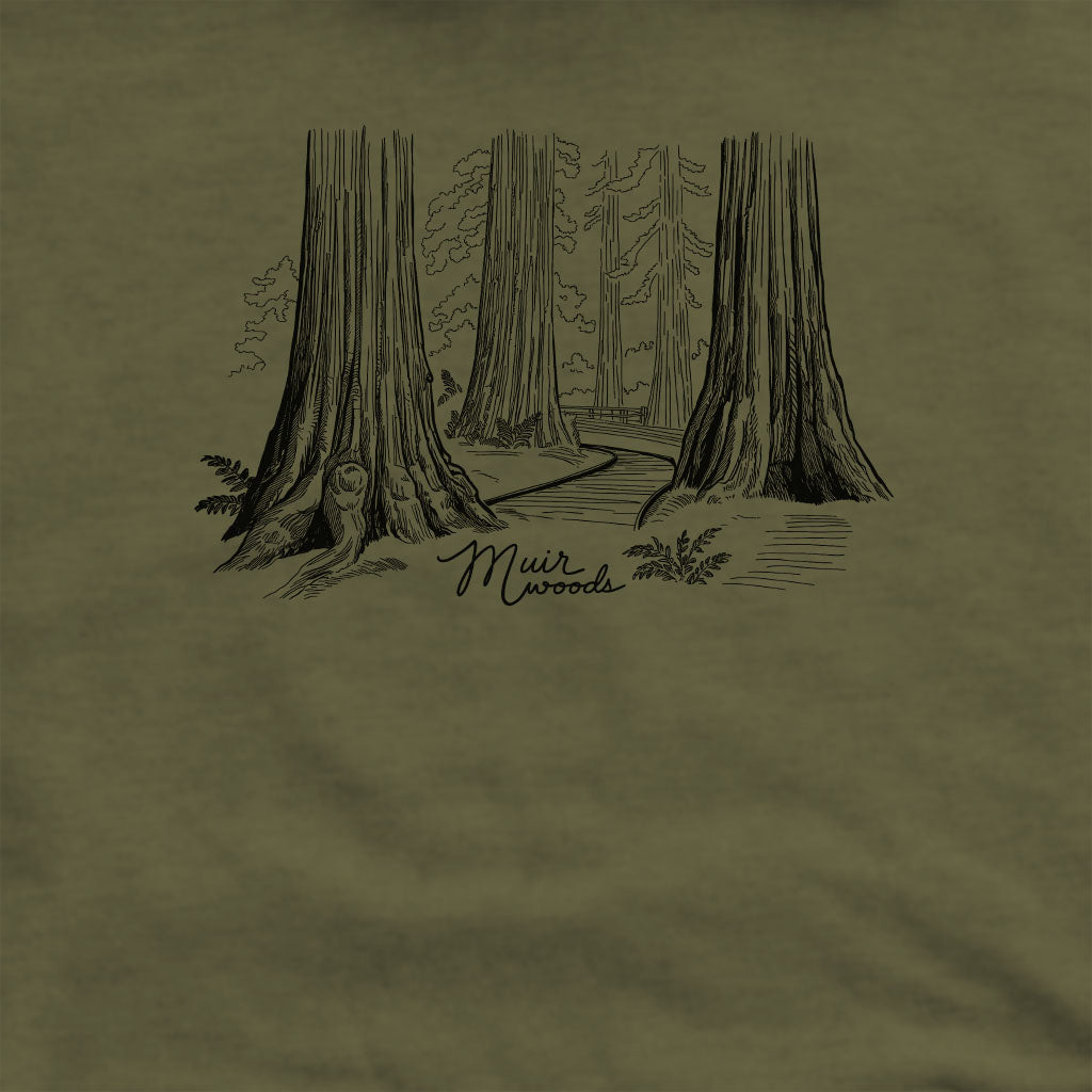 Muir Woods Line Drawing Crewneck Sweatshirt
