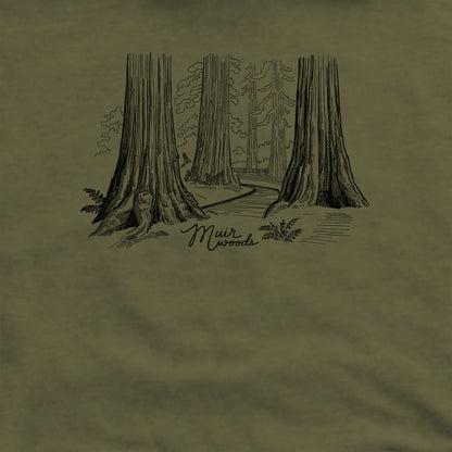 Muir Woods Line Drawing Crewneck Sweatshirt
