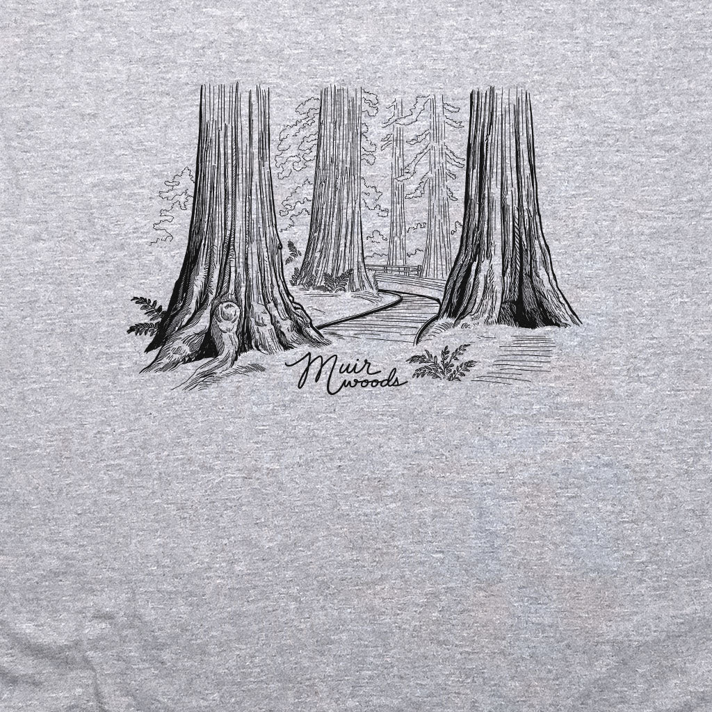 Muir Woods Line Drawing Crewneck Sweatshirt