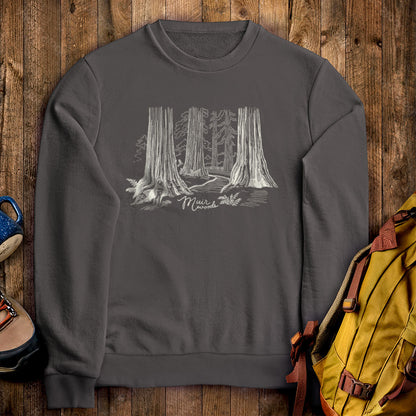 Muir Woods Line Drawing Crewneck Sweatshirt