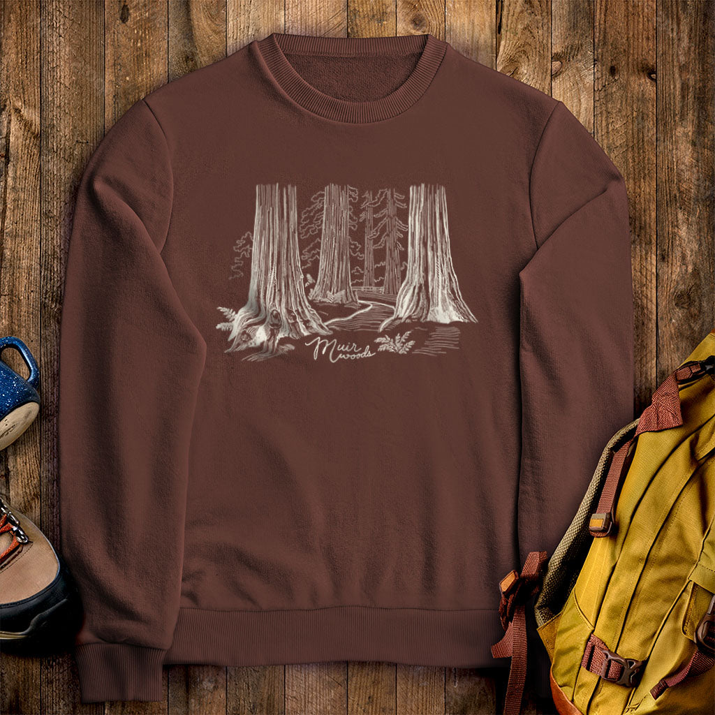 Muir Woods Line Drawing Crewneck Sweatshirt