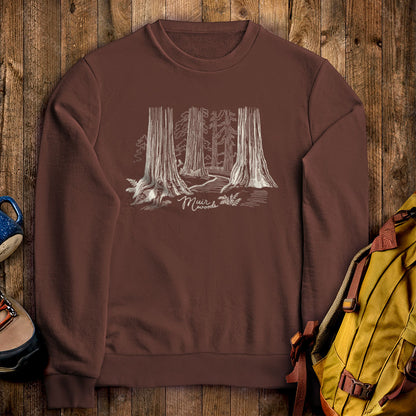 Muir Woods Line Drawing Crewneck Sweatshirt