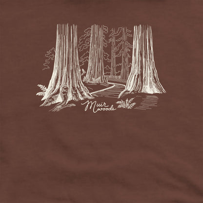 Muir Woods Line Drawing Crewneck Sweatshirt
