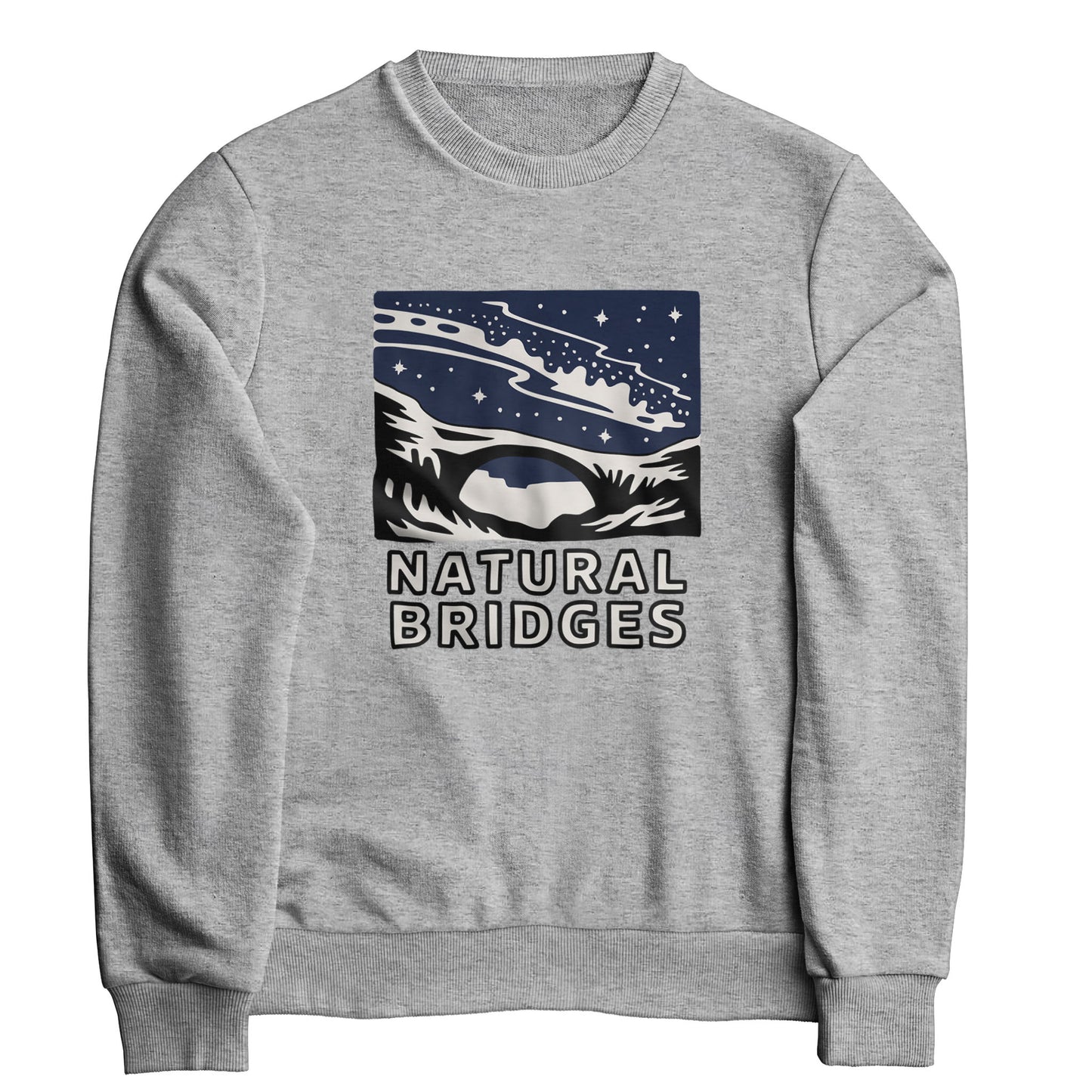 Natural Bridges National Monument at Night Crewneck Sweatshirt