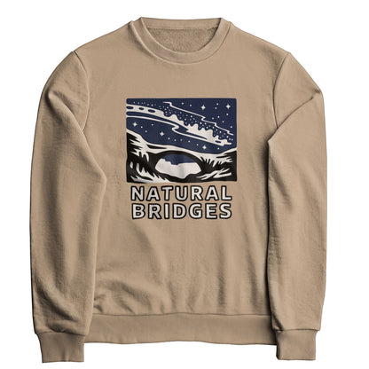 Natural Bridges National Monument at Night Crewneck Sweatshirt
