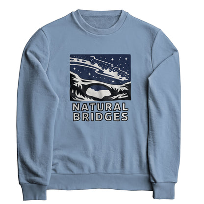 Natural Bridges National Monument at Night Crewneck Sweatshirt