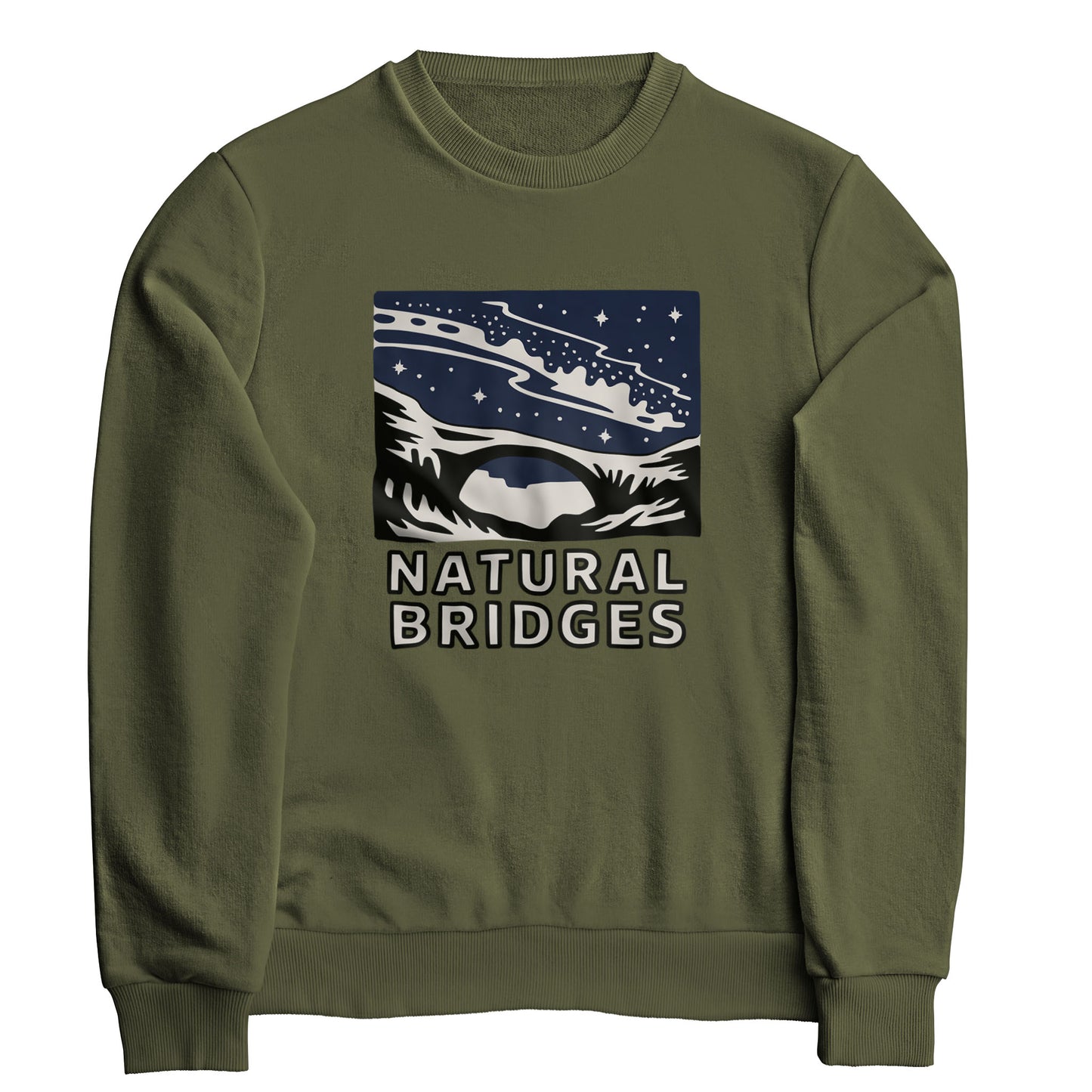 Natural Bridges National Monument at Night Crewneck Sweatshirt