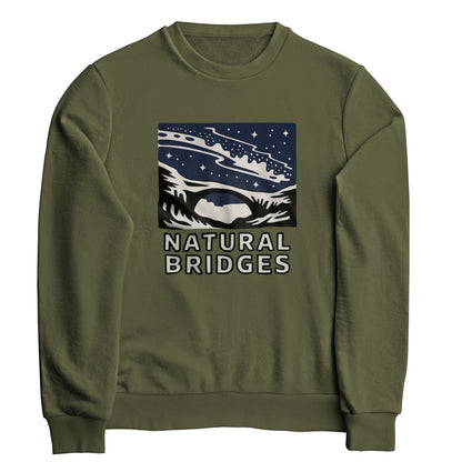Natural Bridges National Monument at Night Crewneck Sweatshirt